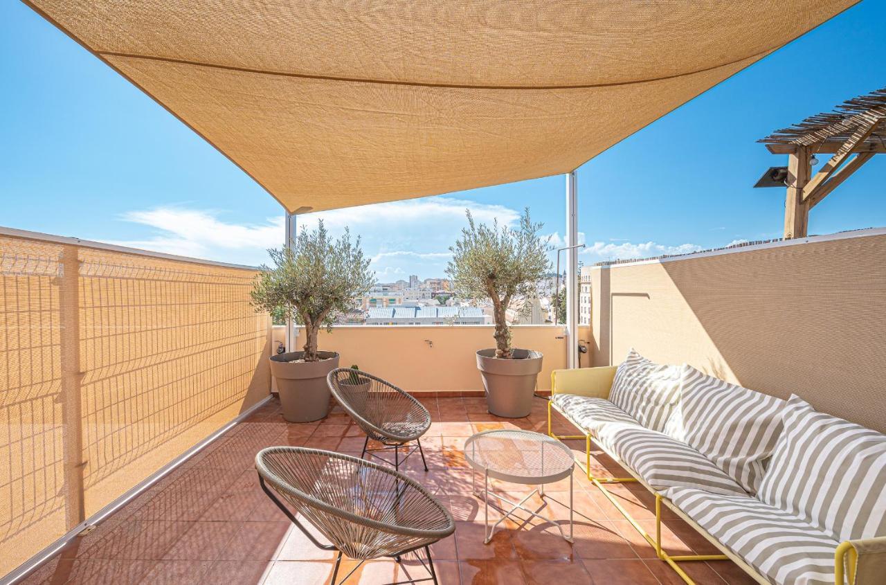Malaga Centro Terraza Rosaleda Lägenhet Exteriör bild